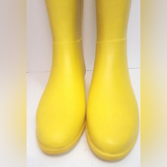 Loeffler Randall Rubber Matilde Yellow Rain Boots Women's Size 7M EUC - Picture 4 of 10